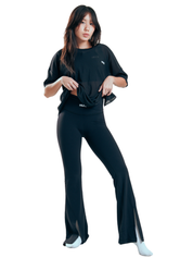 LEGGIN FLAREN CON ABERTURAS HERO NEGRO