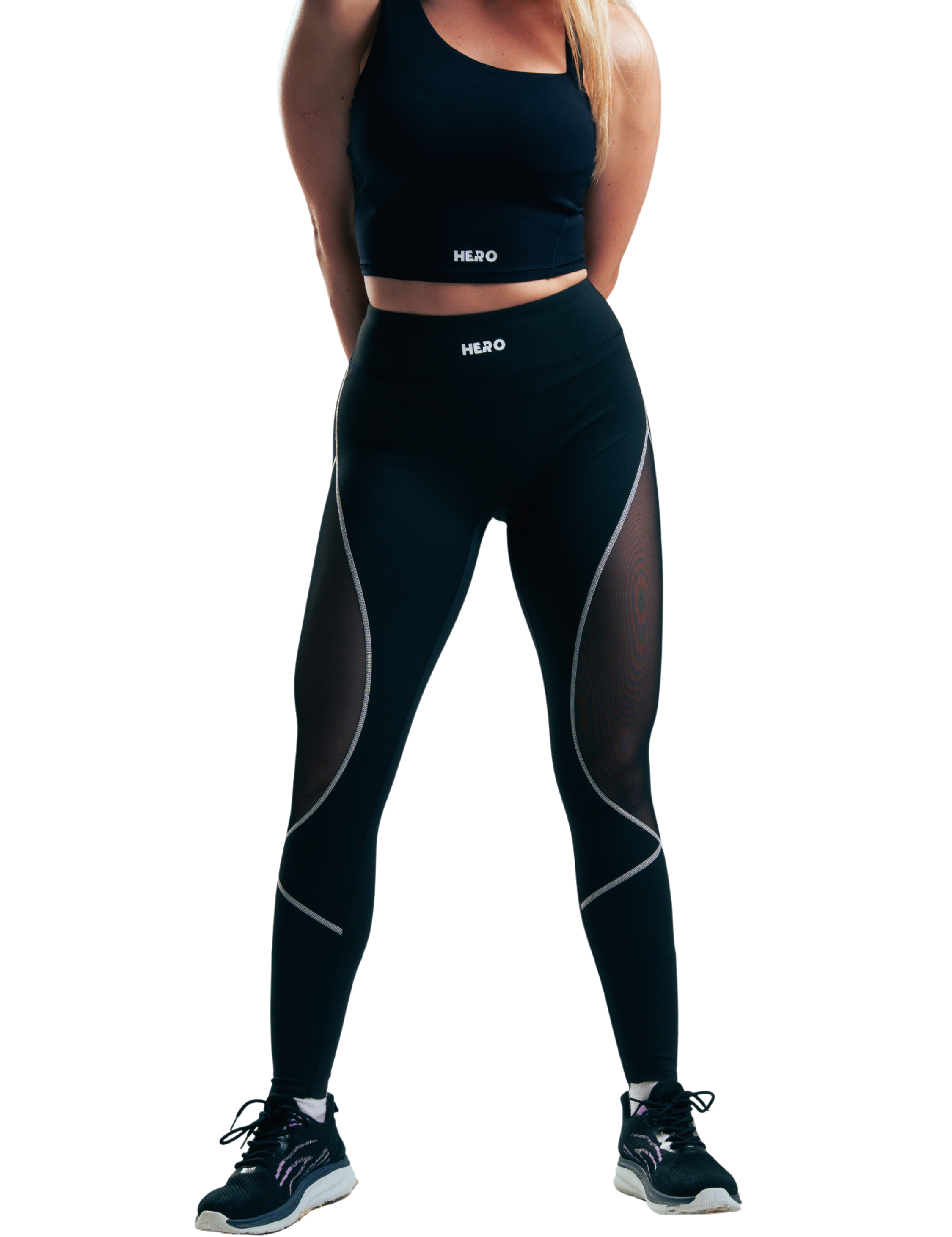 LEGGIN MESH LINE HERO NEGRO