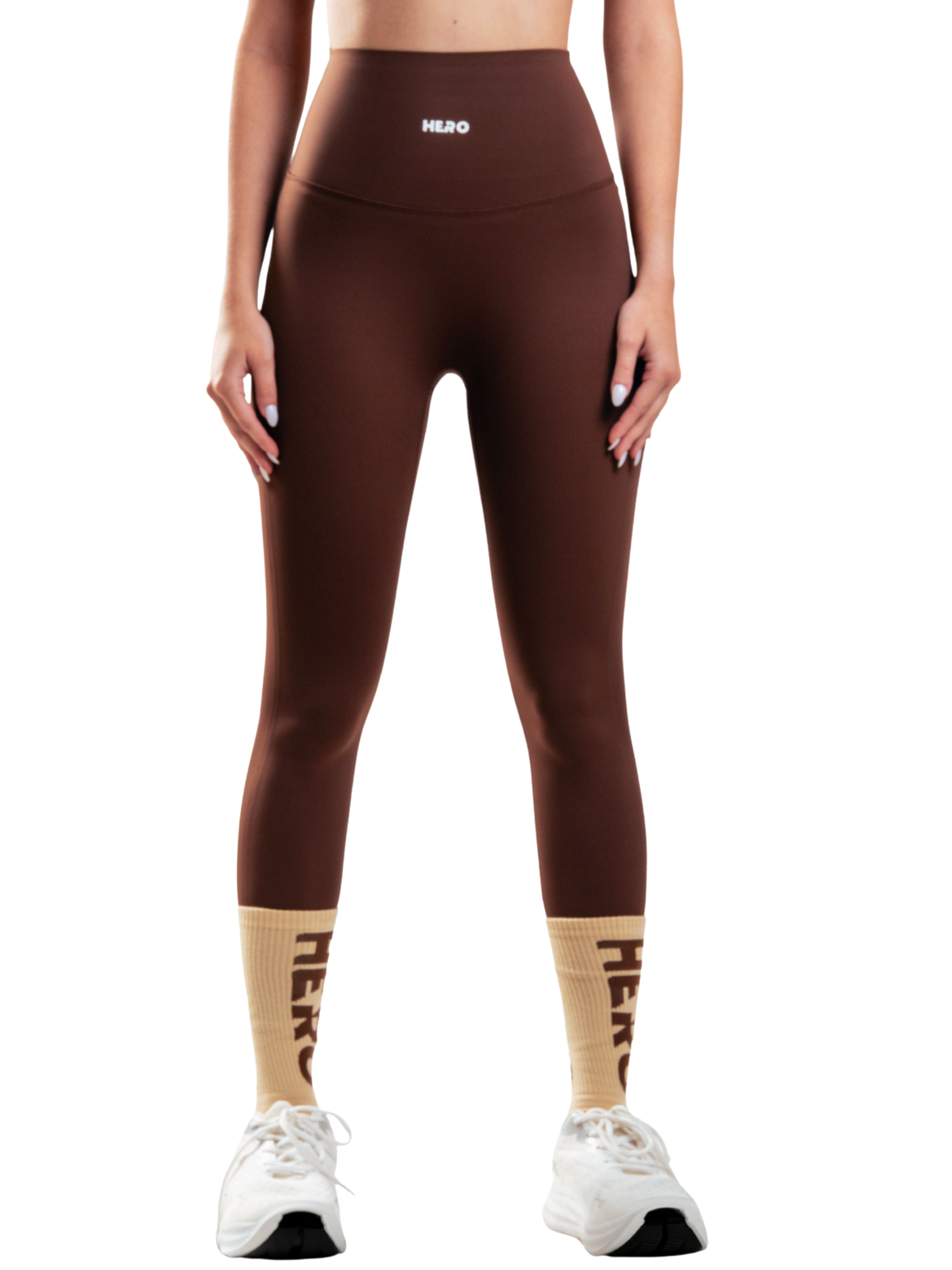 LEGGIN BASIC FIT HERO MARRON