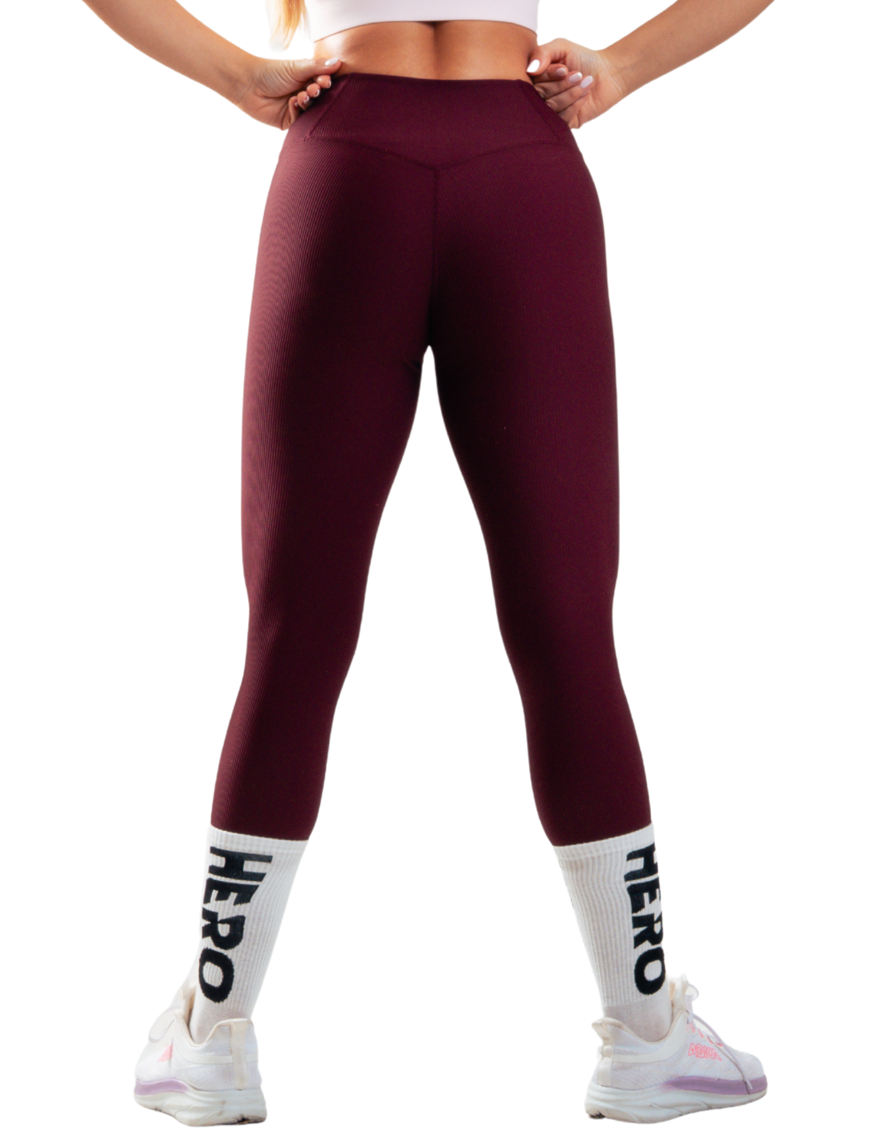 LEGGIN RIBBED HERO VINOTINTO