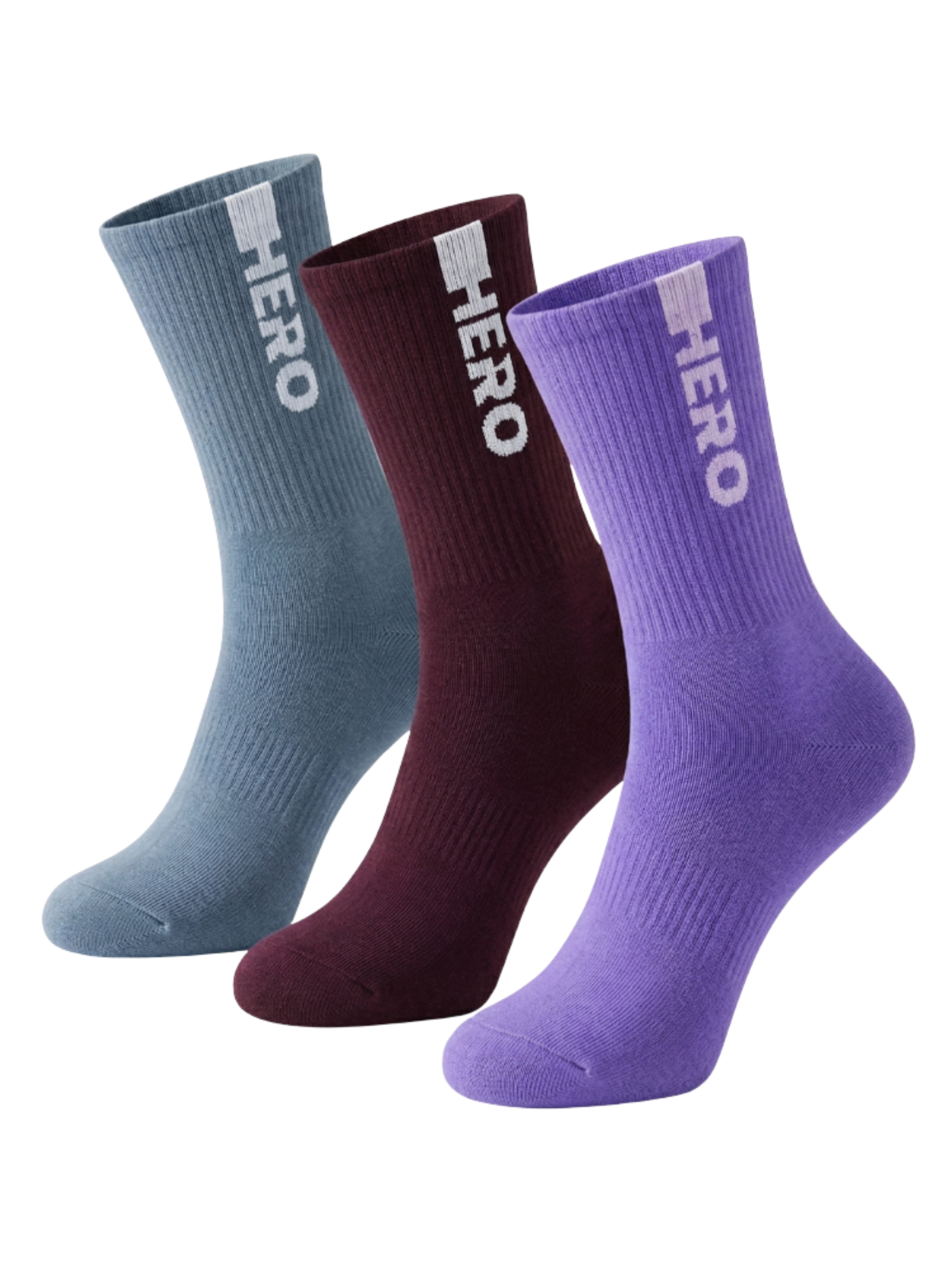 3PACK MEDIAS HERO MORADO
