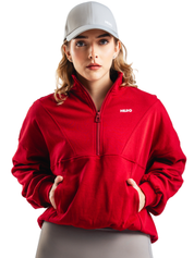 OVERSIZED HALF ZIP HERO ROJO