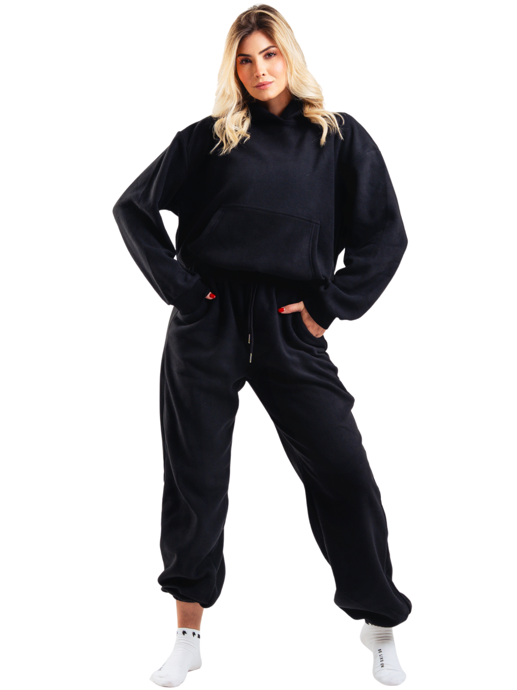 SET BASIC FIT HOODIE HERO NEGRO