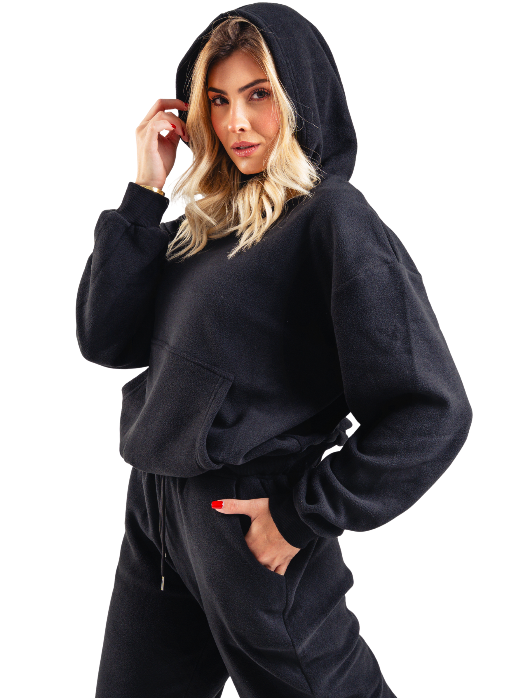 SET BASIC FIT HOODIE HERO NEGRO