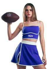 CONJUNTO FALDA Y TOP BODERLINE HERO AZUL