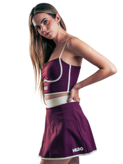 CONJUNTO FALDA Y TOP BODERLINE HERO VINOTINTO