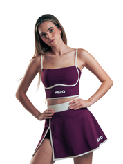 CONJUNTO FALDA Y TOP BODERLINE HERO VINOTINTO