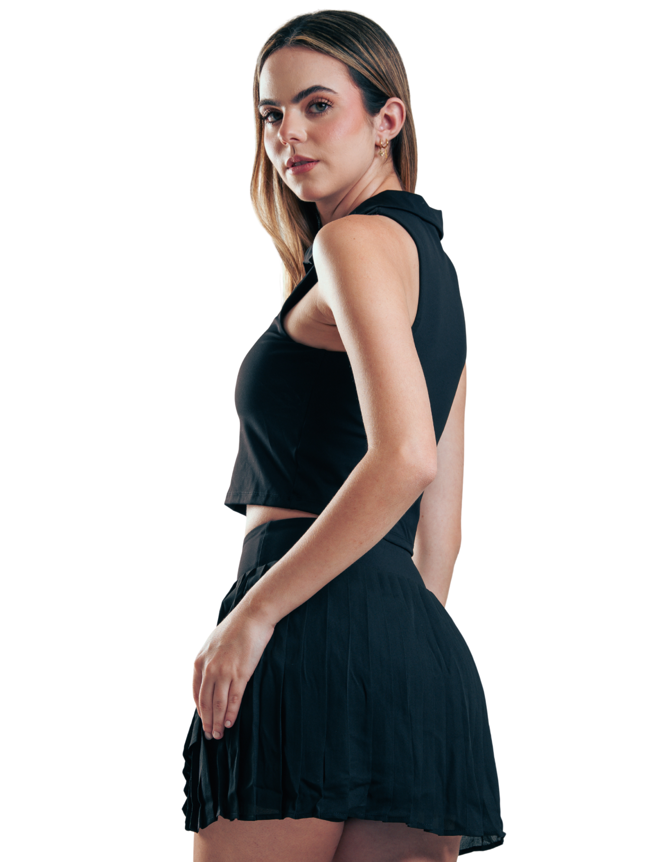 SET TENNIS PLISADO HERO NEGRO