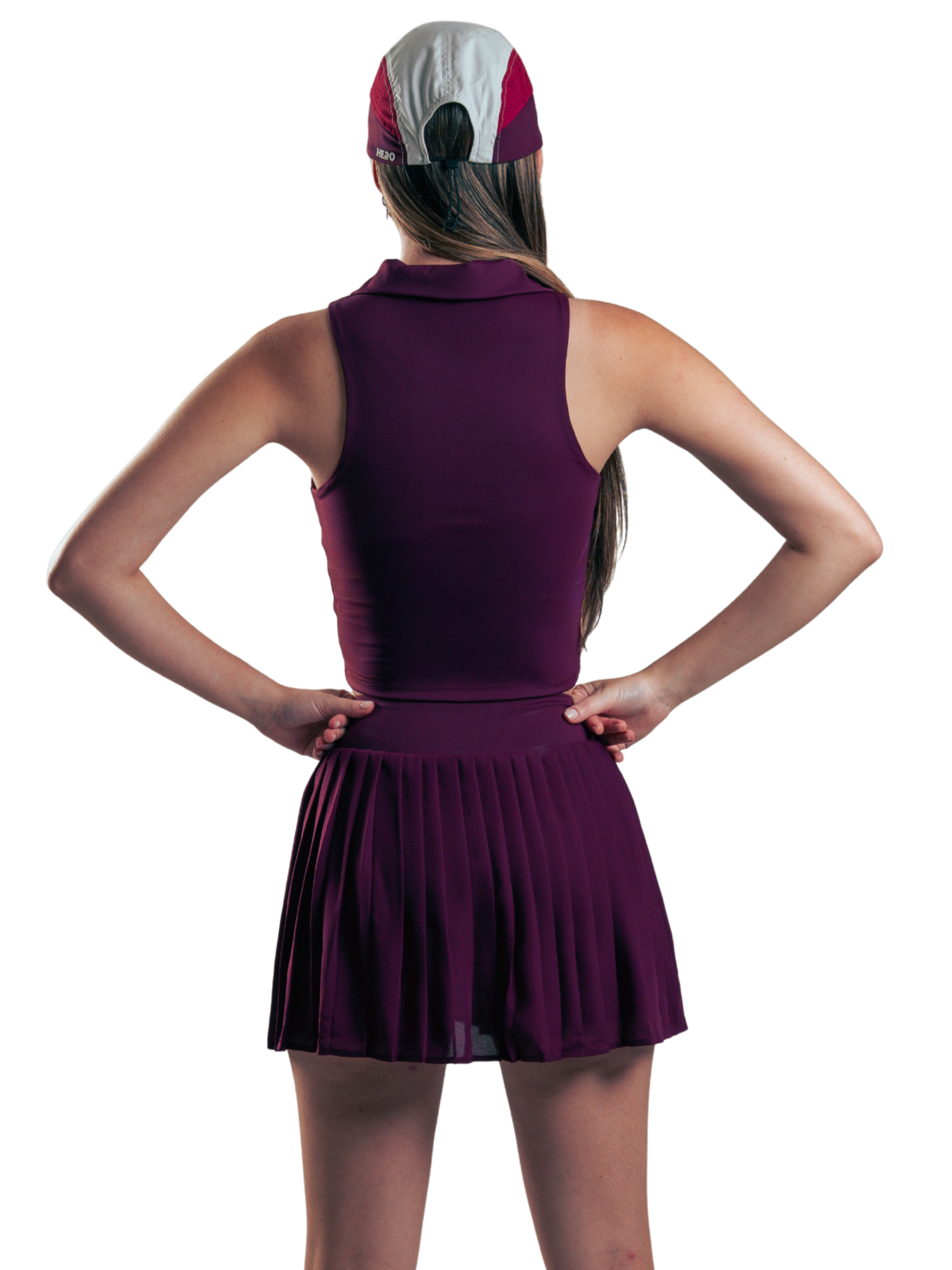 SET TENNIS PLISADO HERO VINOTINTO