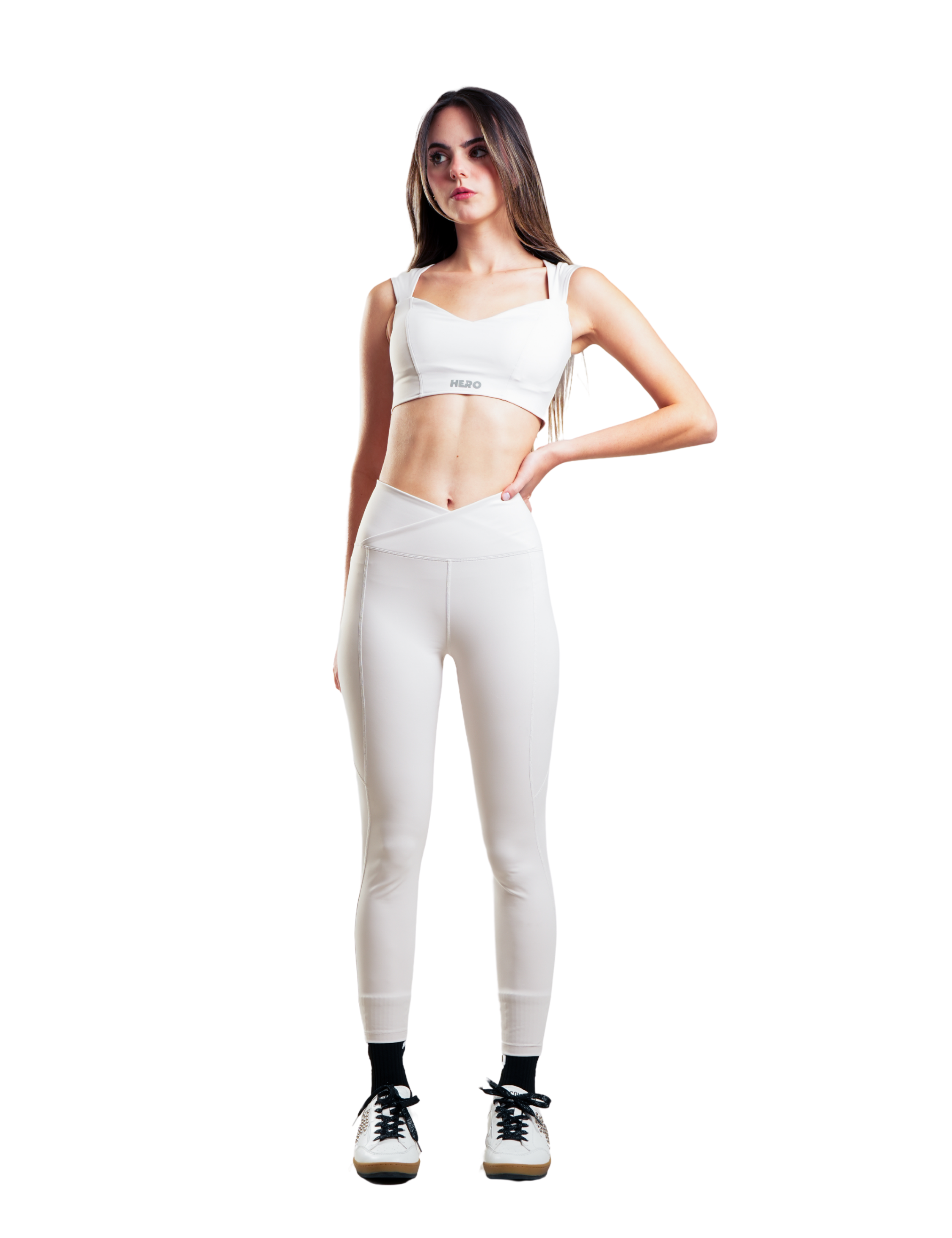 CONJUNTO TOP ESCOTE CUADRADO Y LEGGIN HERO