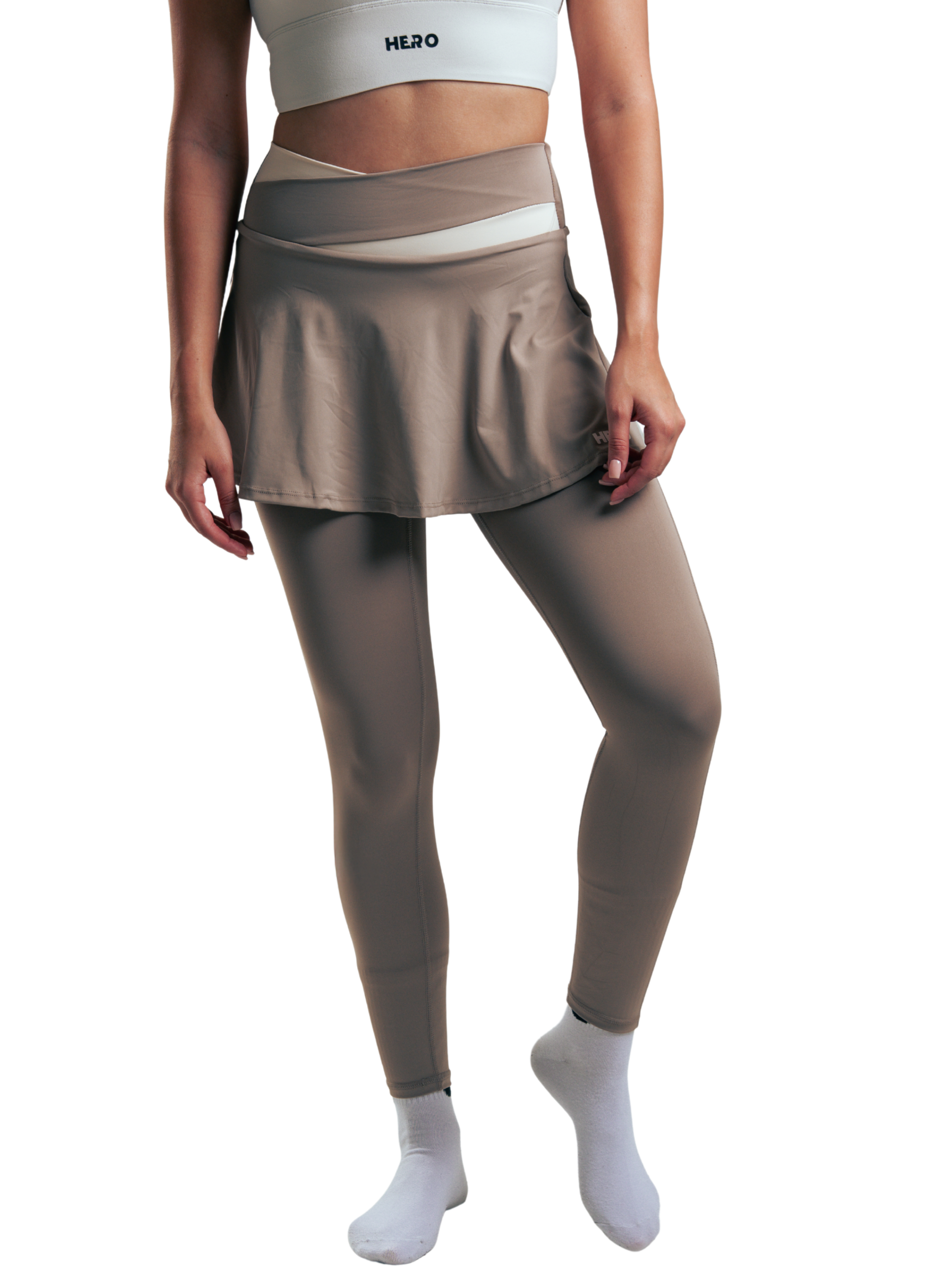 SKORT LEGGIN FIT BEIGE