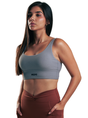SPORTBRA ACANALADO  HERO GRIS