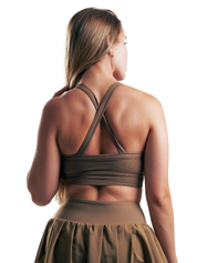 BRASIER DEPORTIVO STRAP DELGADO CON ESPALDA EN X HERO MARRON