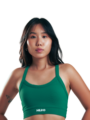 BRASIER DEPORTIVO STRAP DELGADO CON ESPALDA EN X HERO VERDE