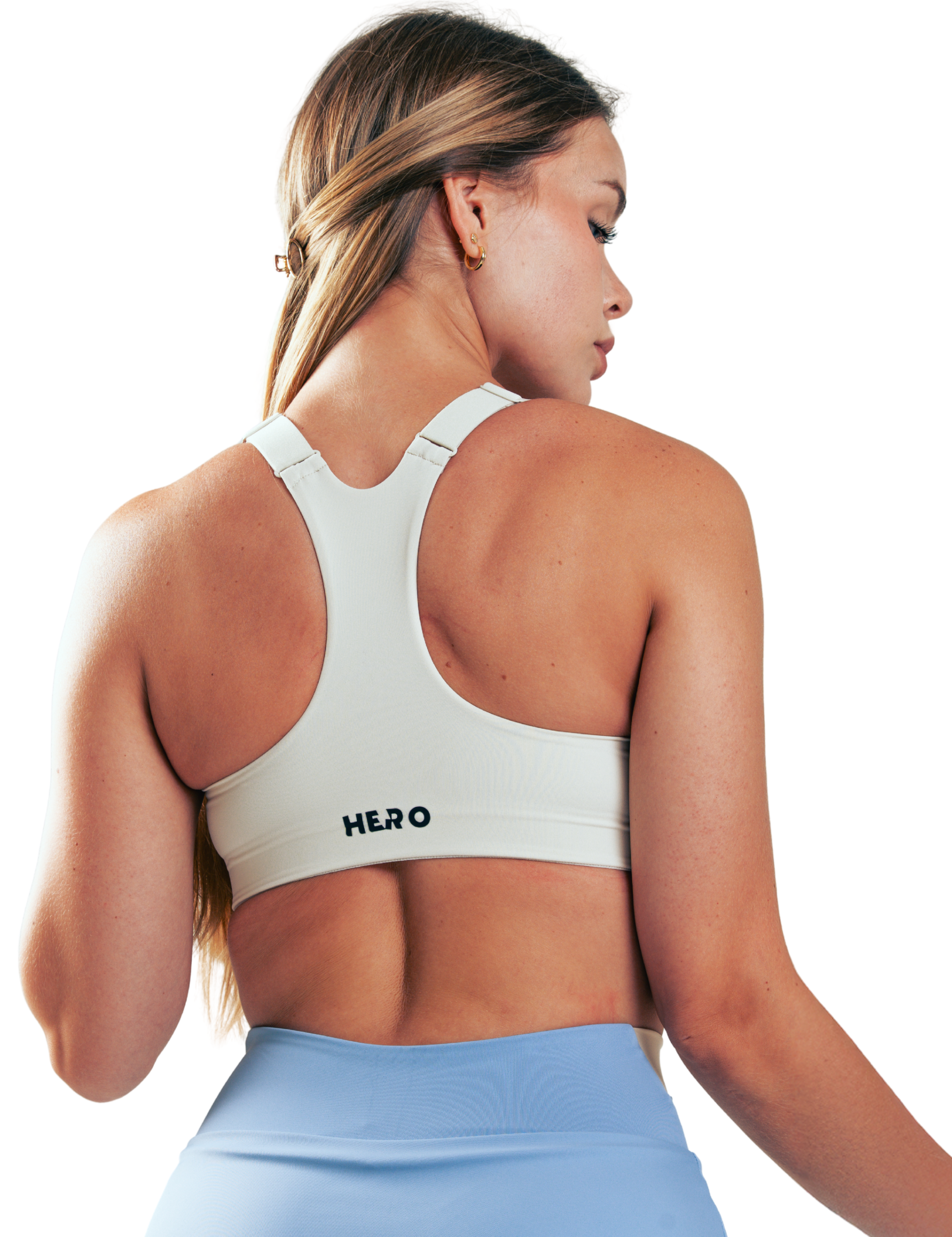 ZIP SPORTS BRA HERO BEIGE