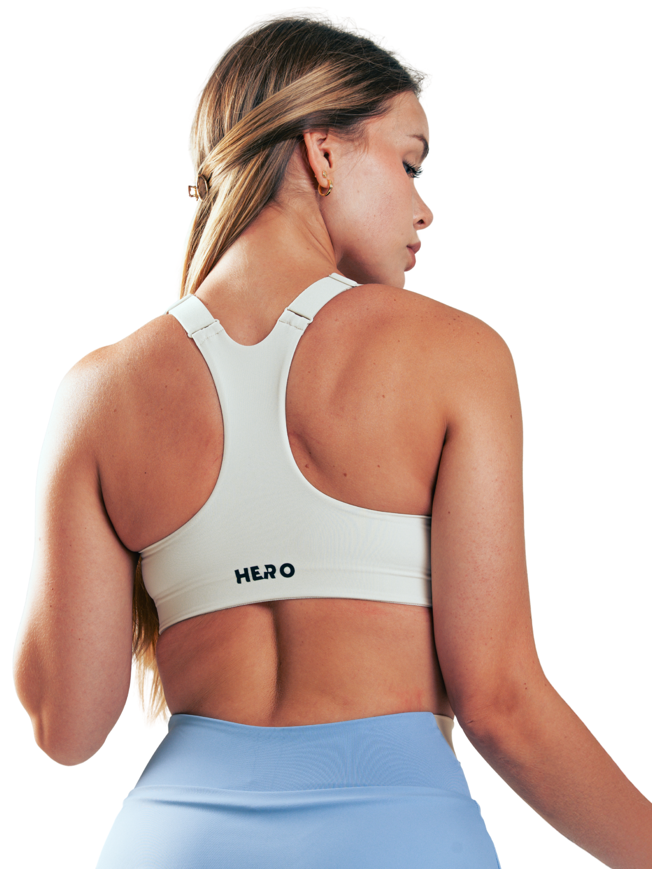 ZIP SPORTS BRA HERO BEIGE