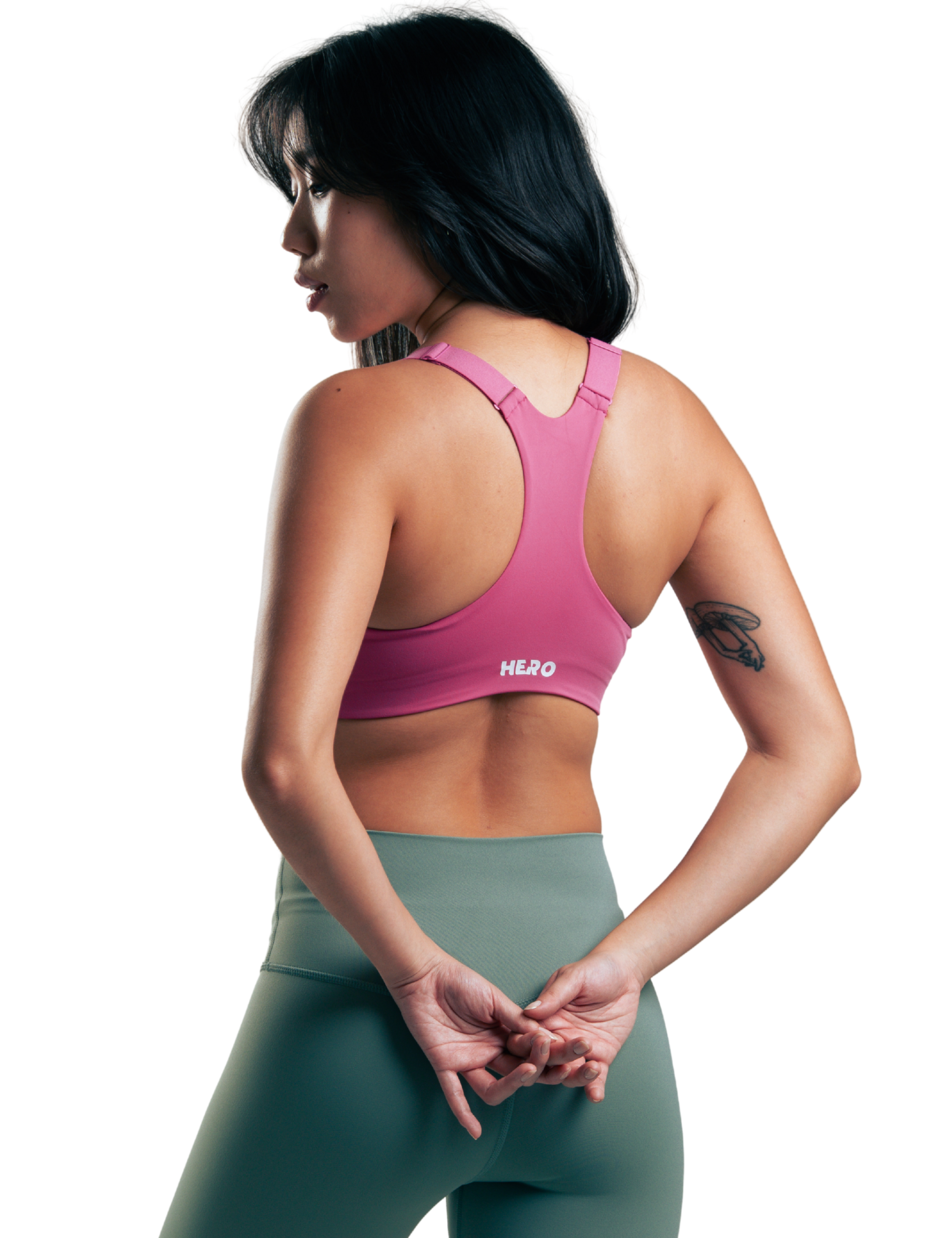 ZIP SPORTS BRA HERO ROSADO