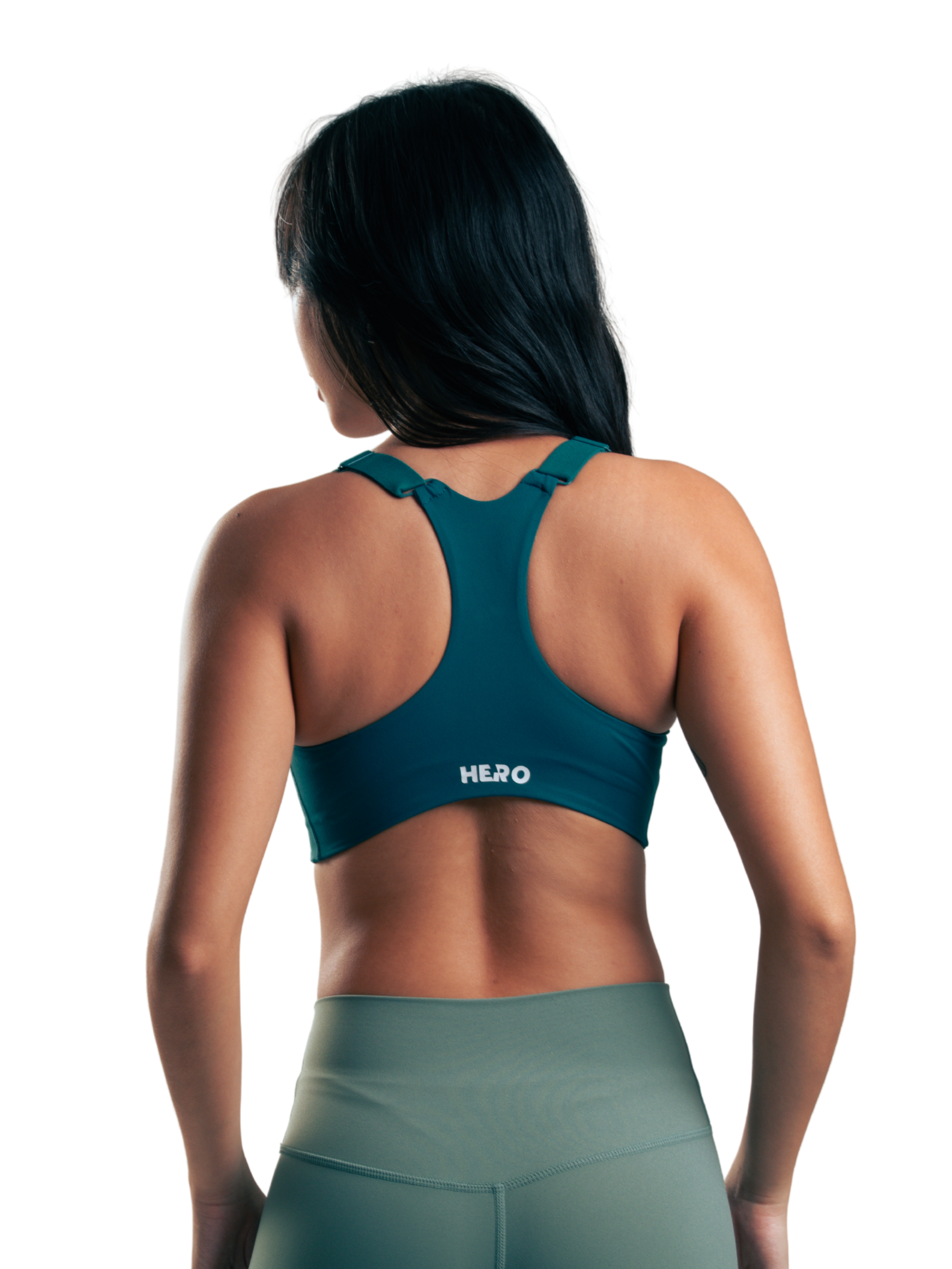ZIP SPORTS BRA HERO VERDE