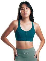 ZIP SPORTS BRA HERO VERDE