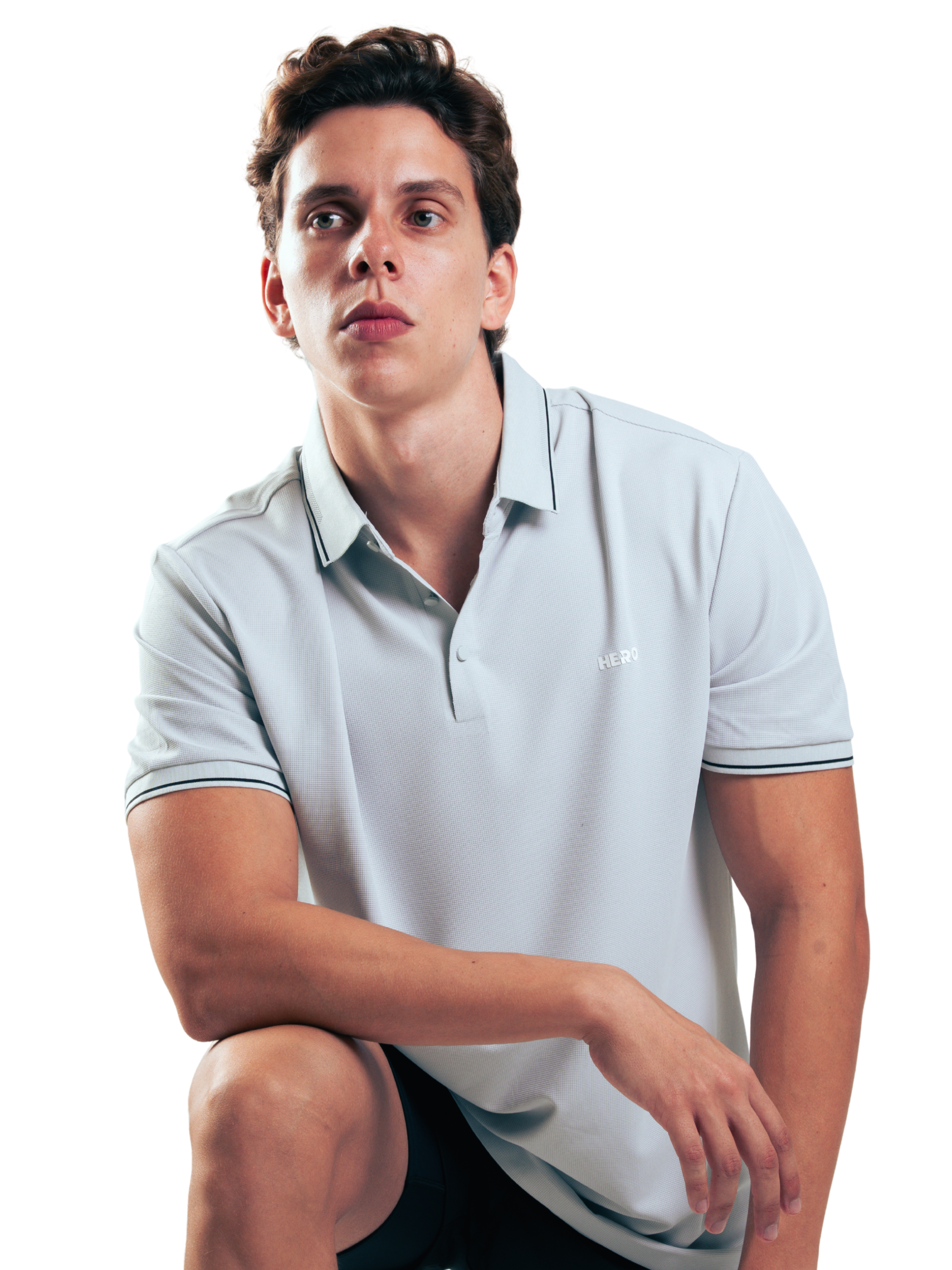 SPORT FIT POLO HERO GRIS CLARO