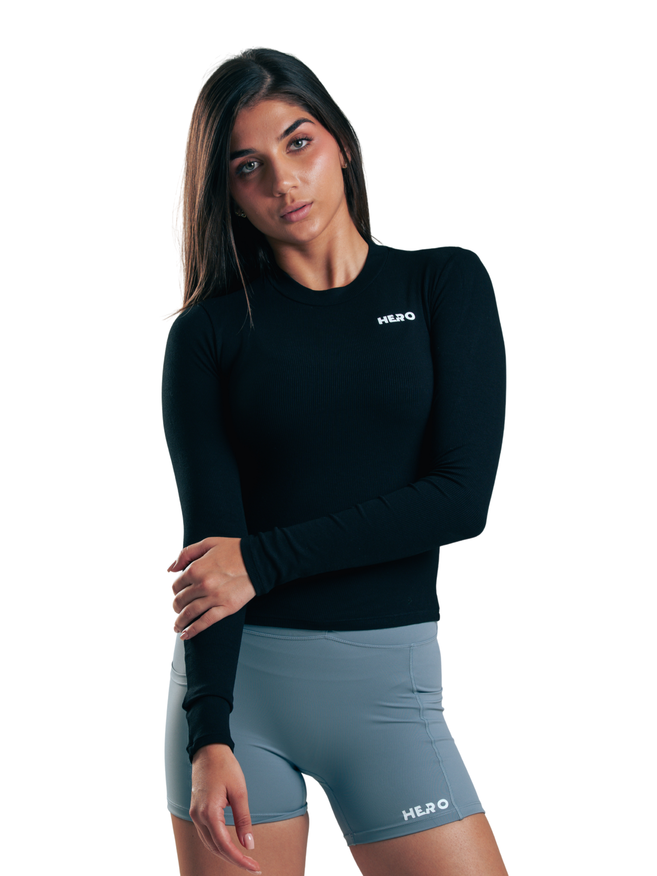 SUETER ACANALADO SLIM HERO NEGRO