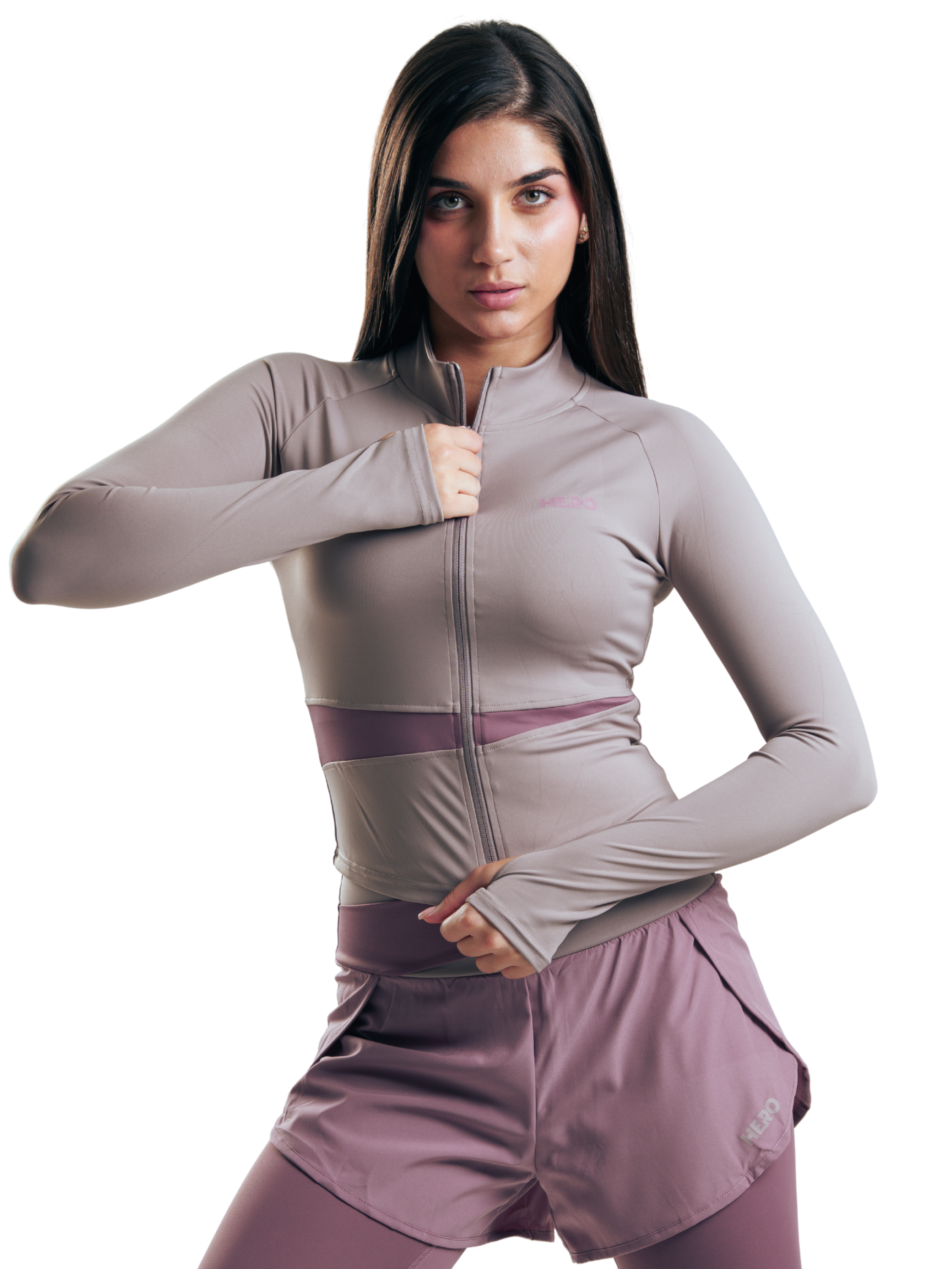 SUETER BASIC ZIP HERO BORGONA