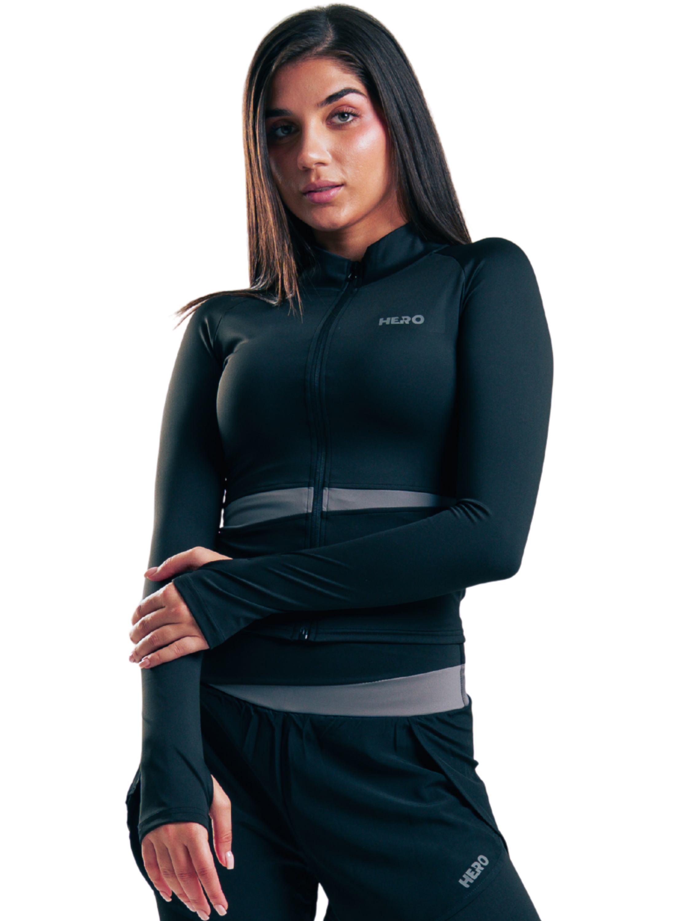 SUETER BASIC ZIP HERO NEGRO