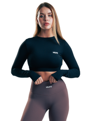 SUETER CROP BACK HERO NEGRO