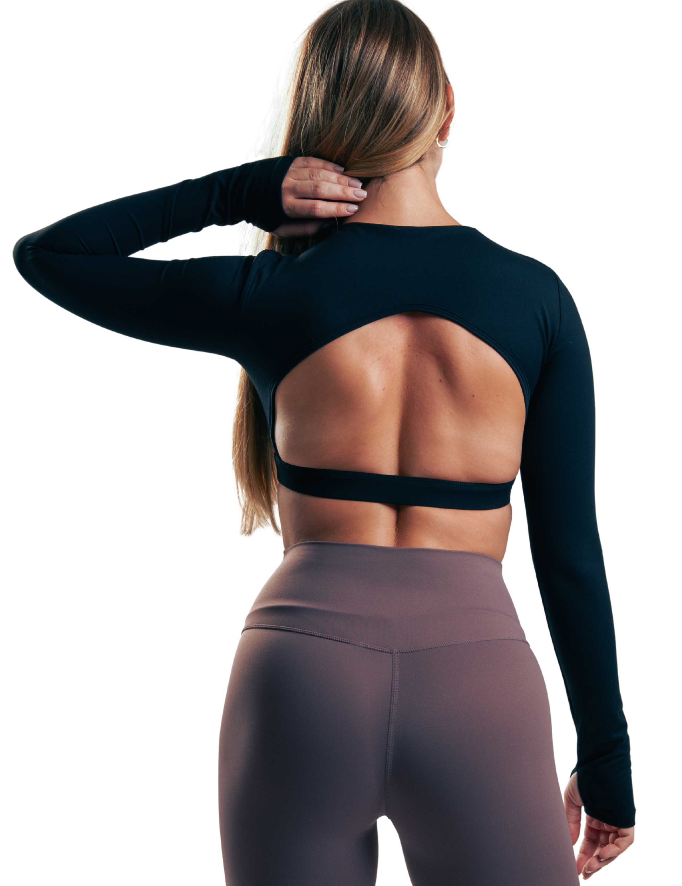 SUETER CROP BACK HERO NEGRO