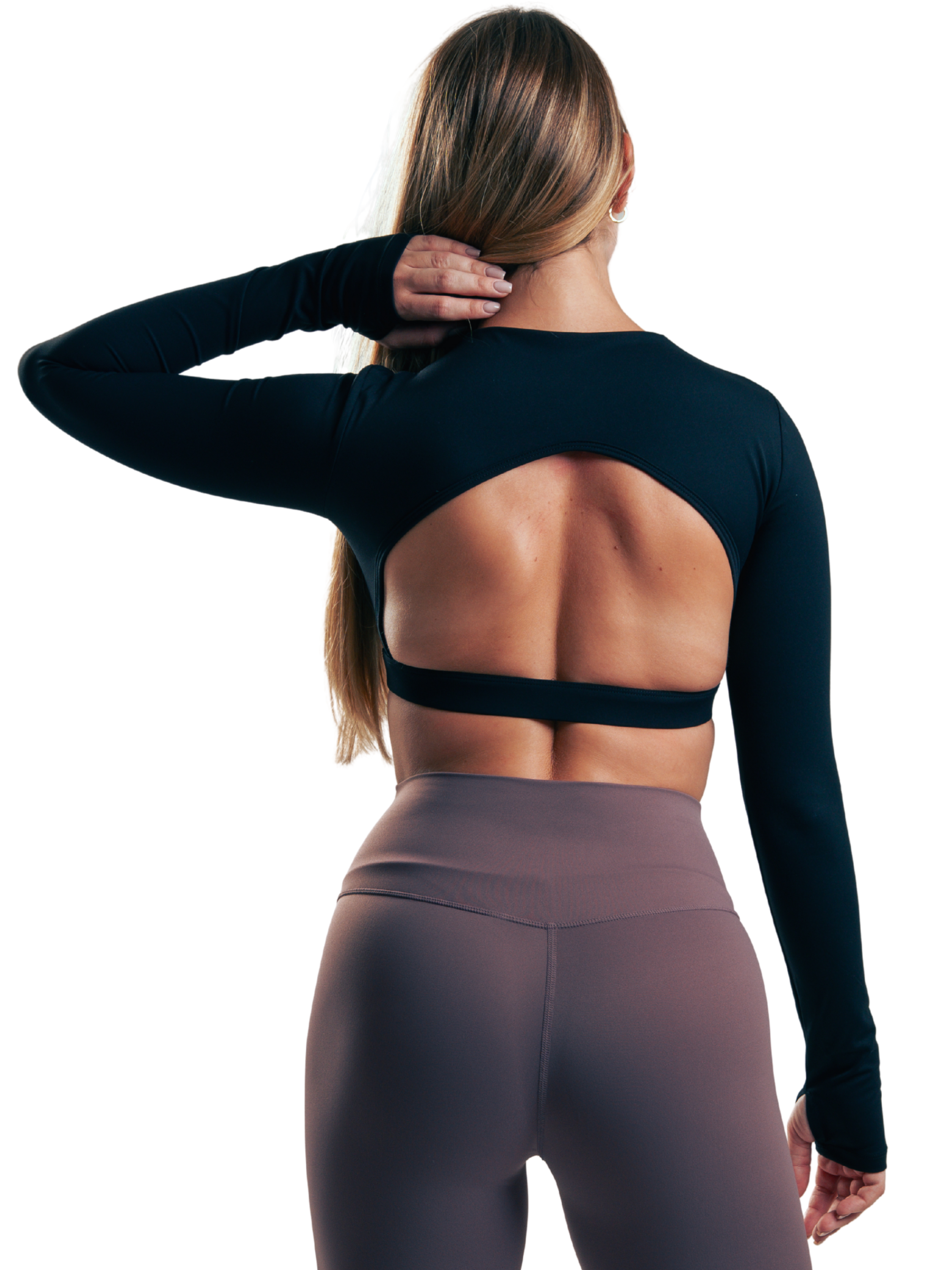 SUETER CROP BACK HERO NEGRO