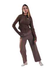 SUETER CROP FIT HERO MARRON