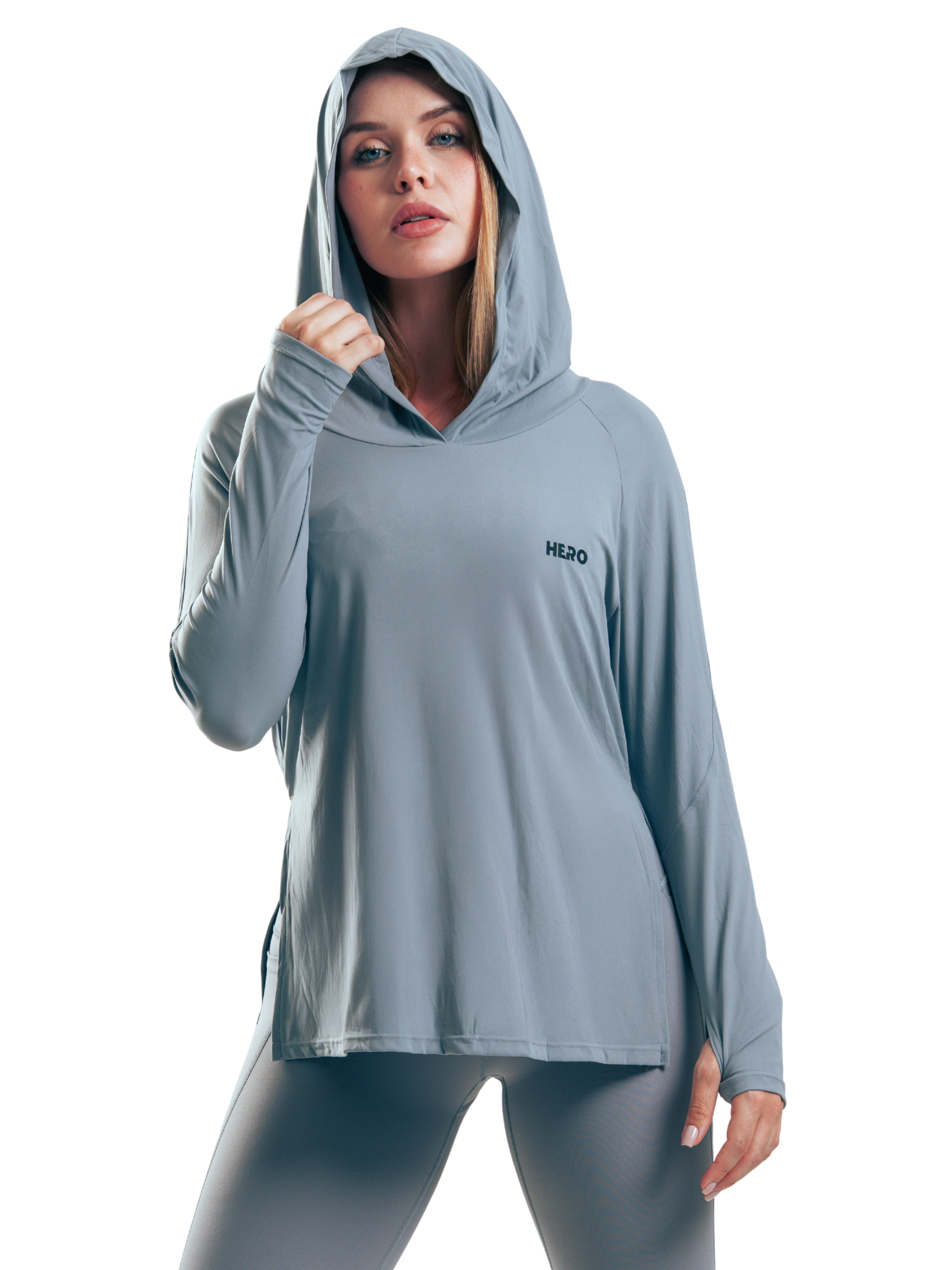 SUETER LS HOODIE HERO GRIS