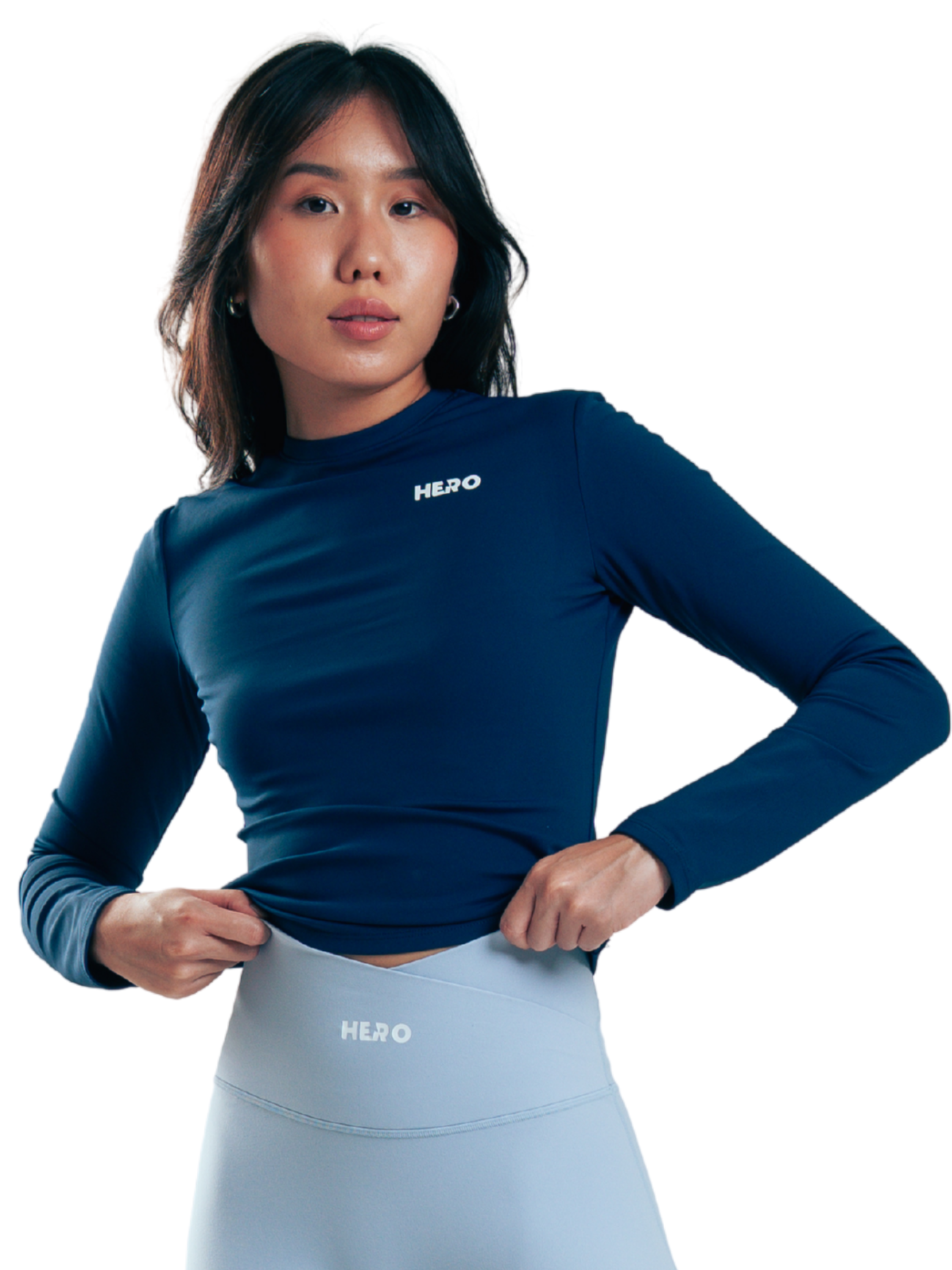 SUETER LS THUMB HERO NAVY