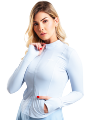 SUETER SOLID ZIP HERO AZUL BEBE