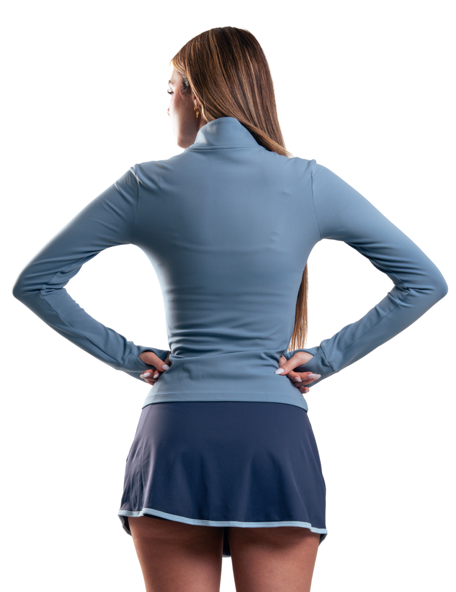 SUETER VELVET CROP HERO AZUL