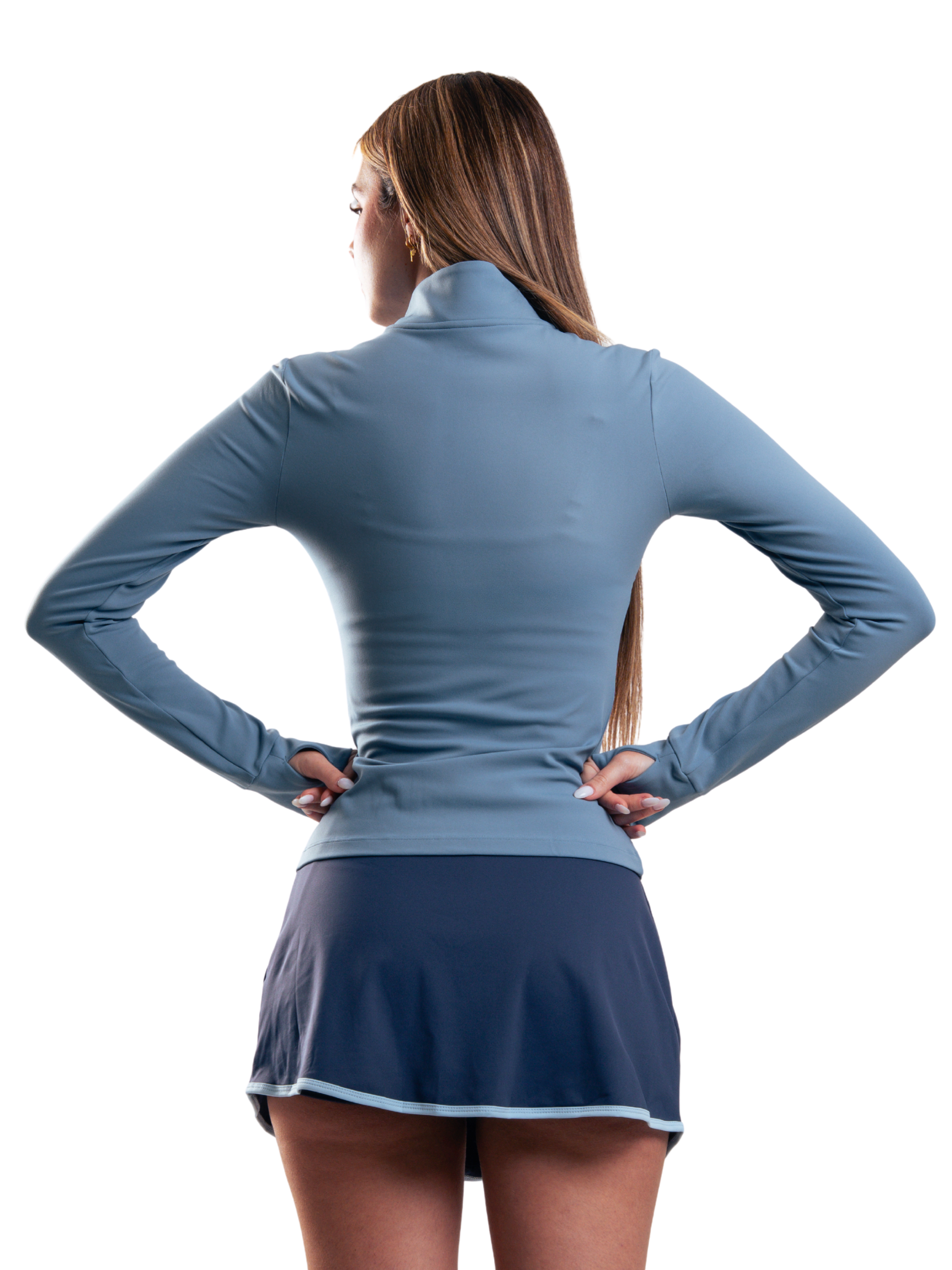 SUETER VELVET CROP HERO AZUL