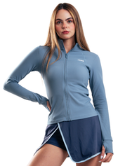 SUETER VELVET CROP HERO AZUL