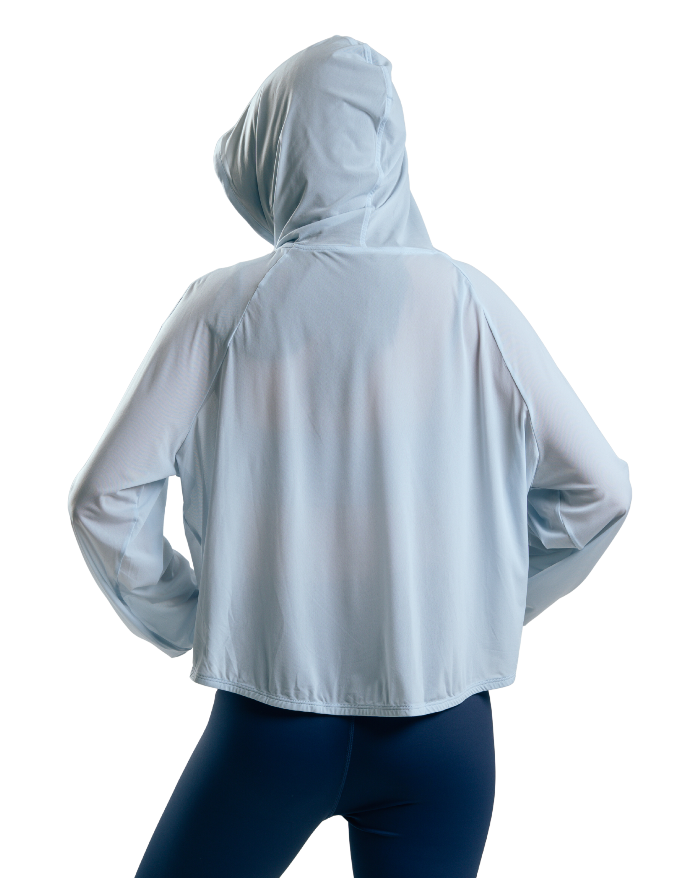 SUETER TRANSPARENTE LIGERO CON CAPUCHA HERO AZUL