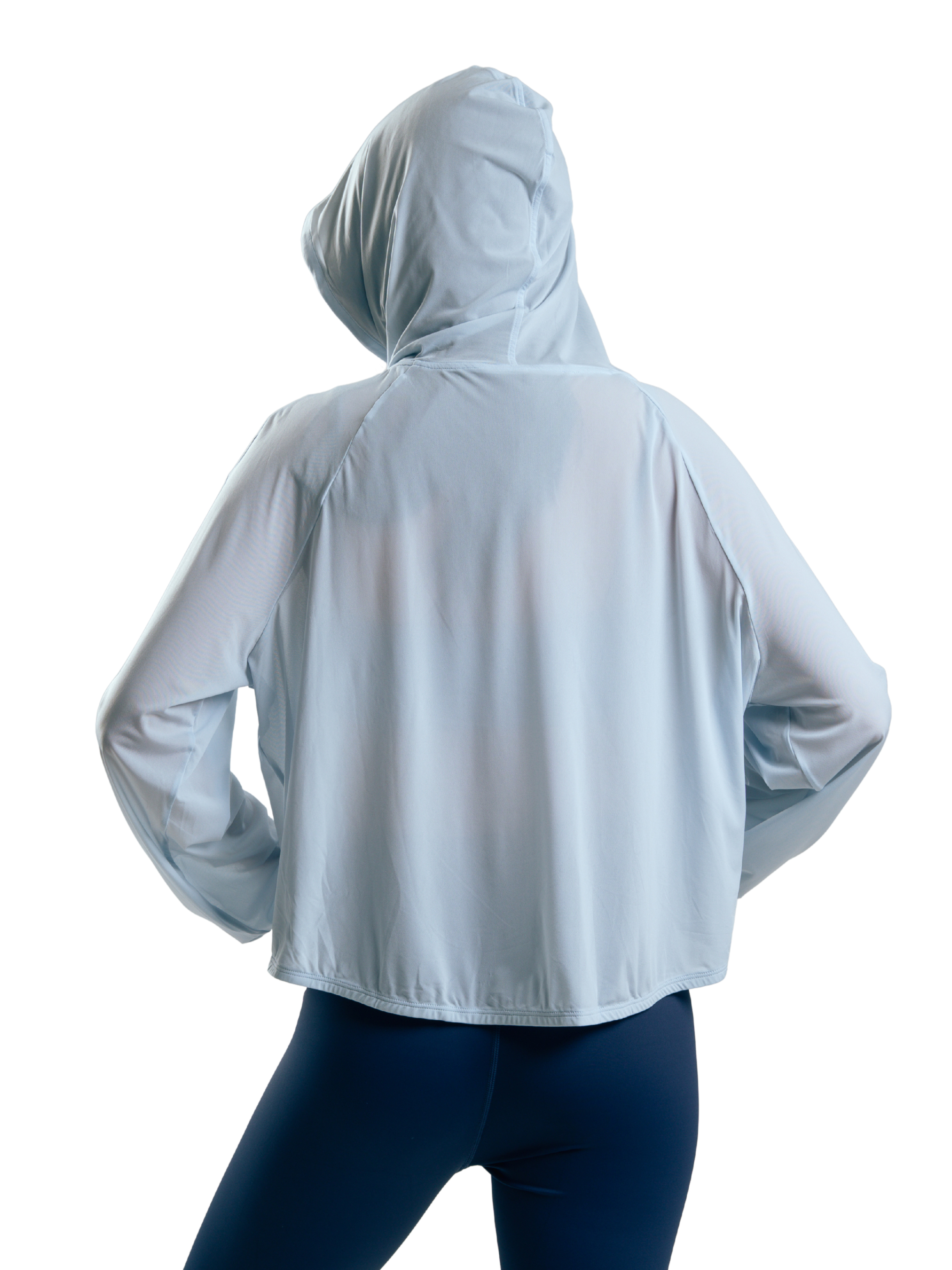 SUETER TRANSPARENTE LIGERO CON CAPUCHA HERO AZUL