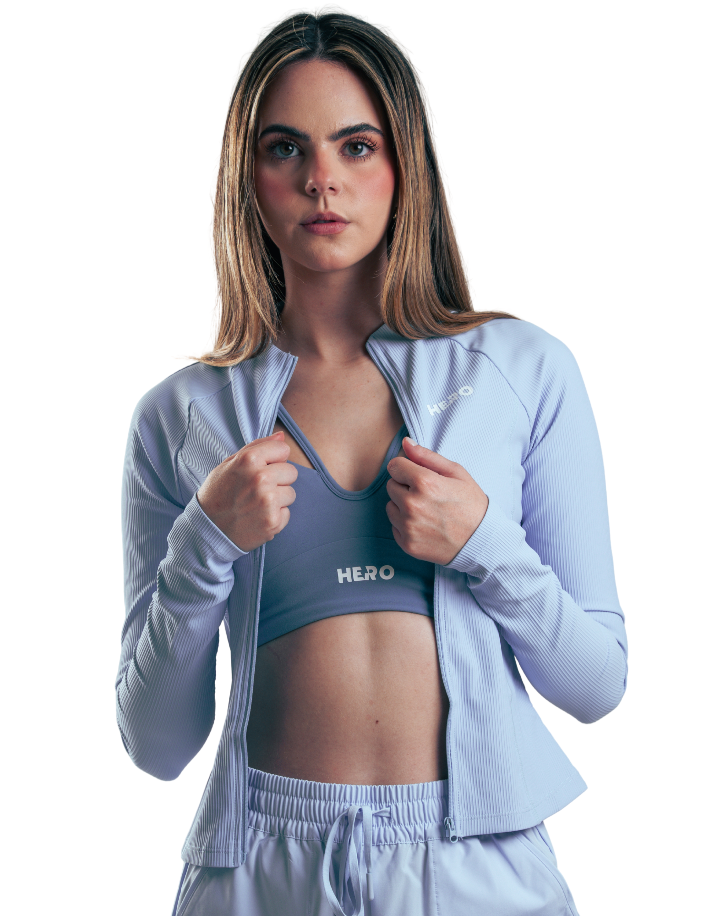 SUETER ZIPPER ACANALADO HERO AZUL BEBE