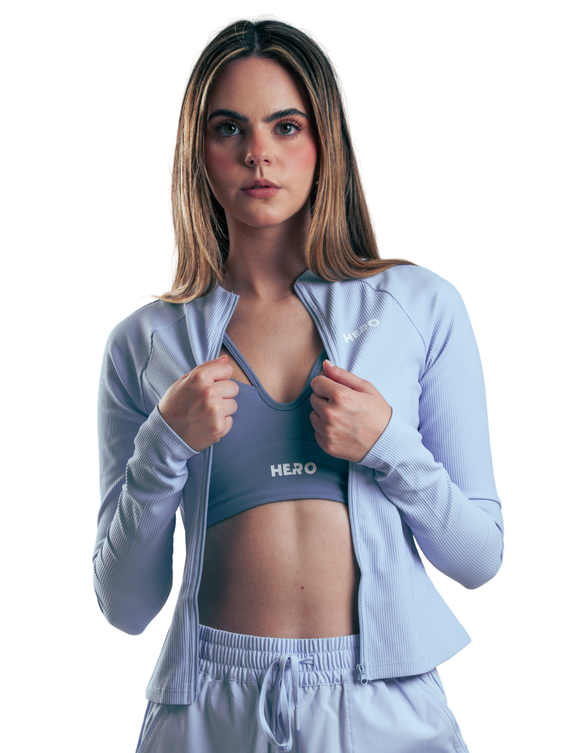 SUETER ZIPPER ACANALADO HERO AZUL BEBE