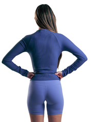 SUETER ZIPPER ACANALADO HERO AZUL