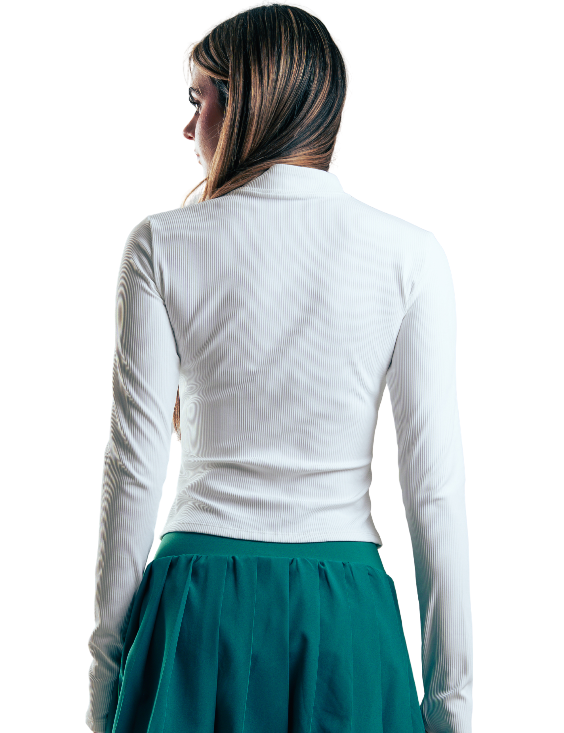 SUETER ZIPPER ACANALADO HERO BLANCO