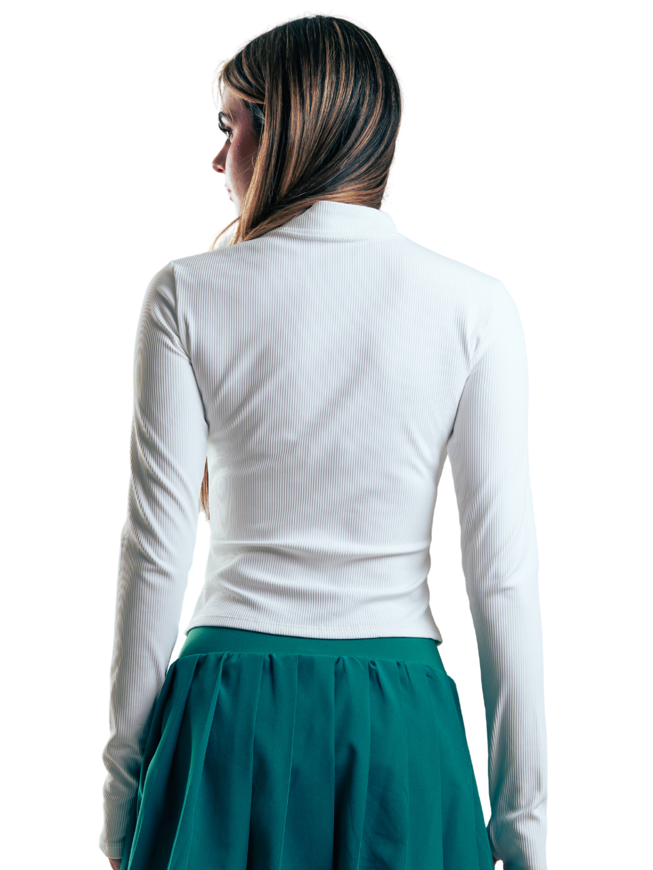 SUETER ZIPPER ACANALADO HERO BLANCO
