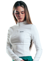 SUETER ZIPPER ACANALADO HERO BLANCO