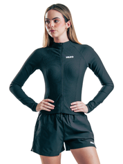 SUETER ZIPPER ACANALADO HERO NEGRO