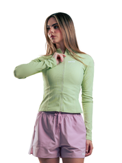 SUETER ZIPPER ACANALADO HERO VERDE