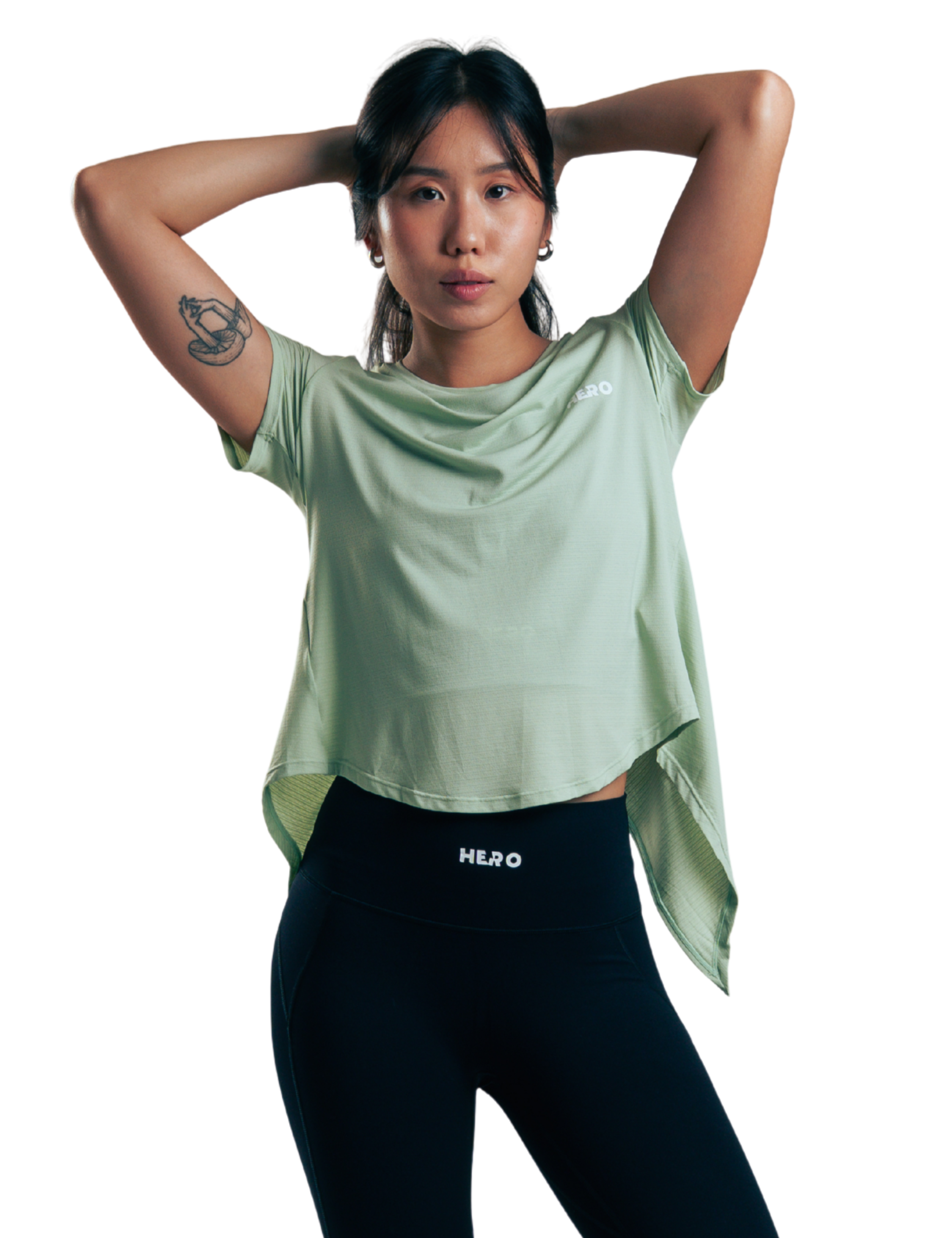 T-SHIRT BACK SLIT HERO VERDE