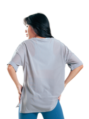 T-SHIRT MESH SPLIT HERO GRIS