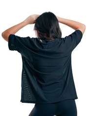 T-SHIRT MESH SPLIT HERO NEGRO